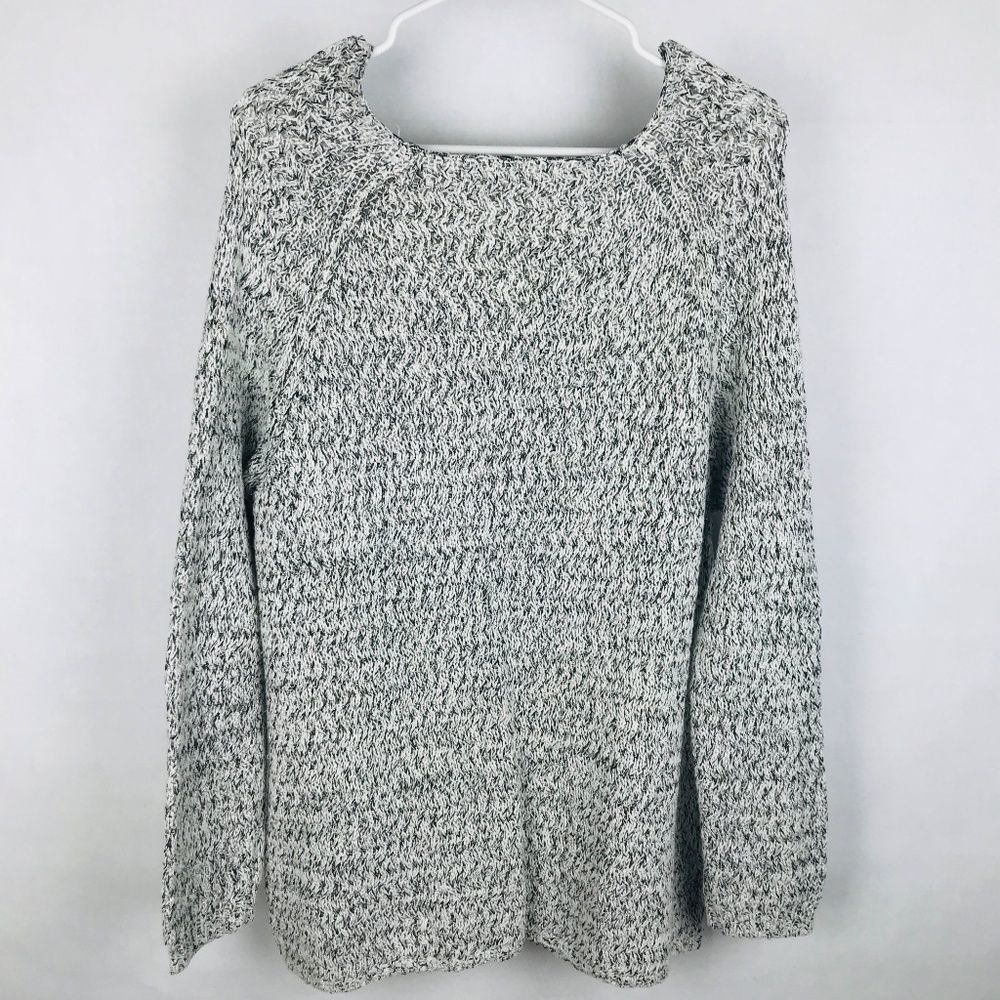 Dress Barn V-neck Knit Sweater Silver Shimmer - Picture 3 of 5